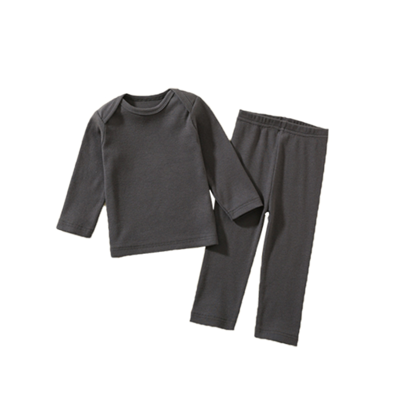 Cotton O-neck Solid Cotton Children Boys Girls Clothing