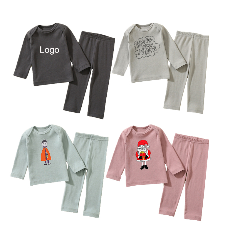 Cotton O-neck Solid Cotton Children Boys Girls Clothing