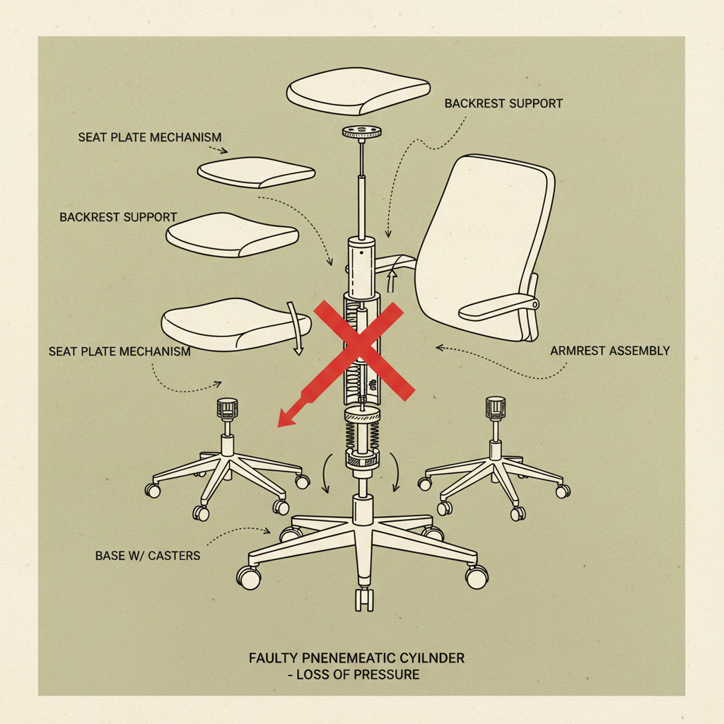 adjustable office chair won t stay up