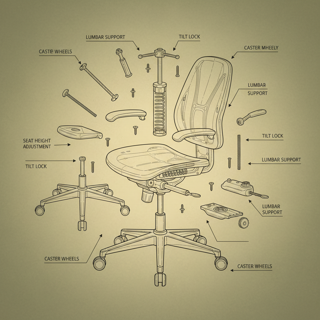 adjustable chair with wheels