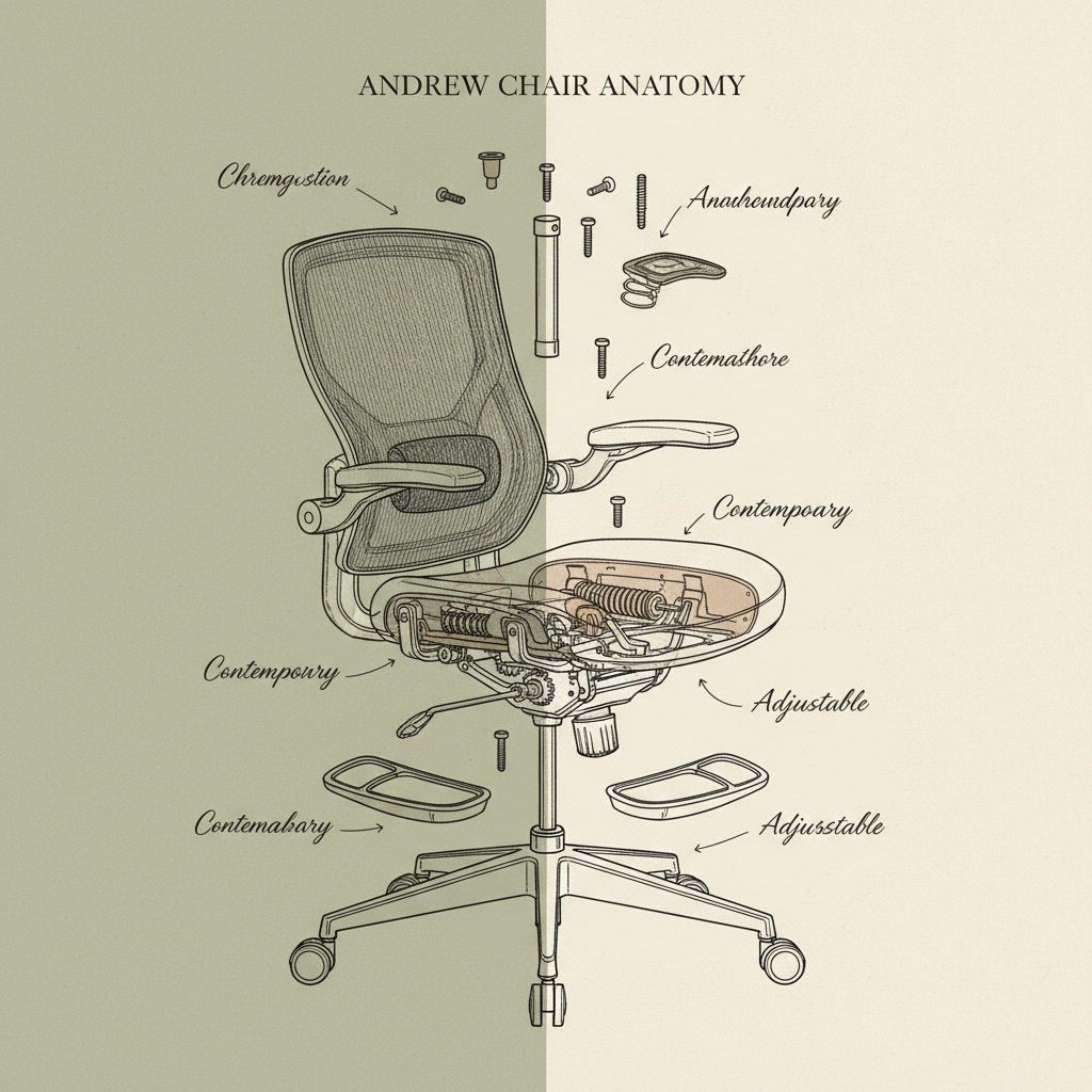 andrew contemporary adjustable office chair