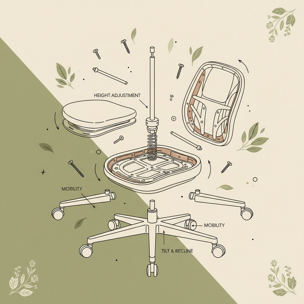 armless adjustable chair