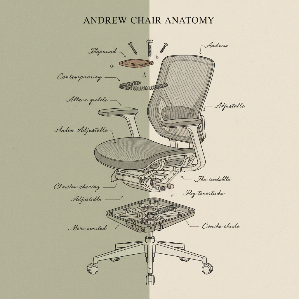 andrew contemporary adjustable office chair