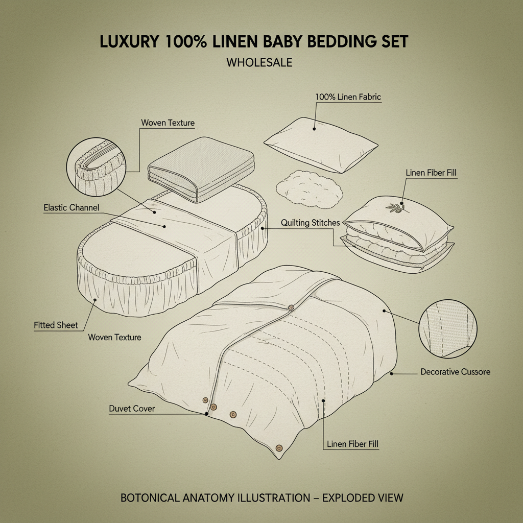 Discover Premium Luxury Wholesale 100 Linen Baby Bedding Set for Ultimate Comfort
