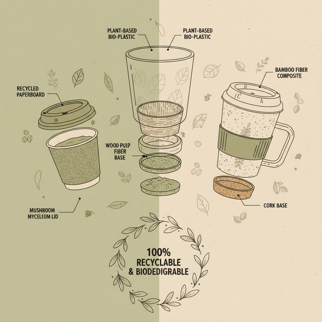 100% recyclable cups