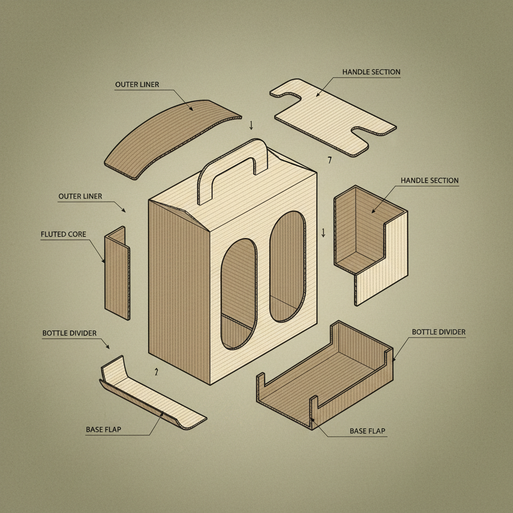Optimizing 2 Bottle Wine Carrier Cardboard for Secure and Sustainable Shipping