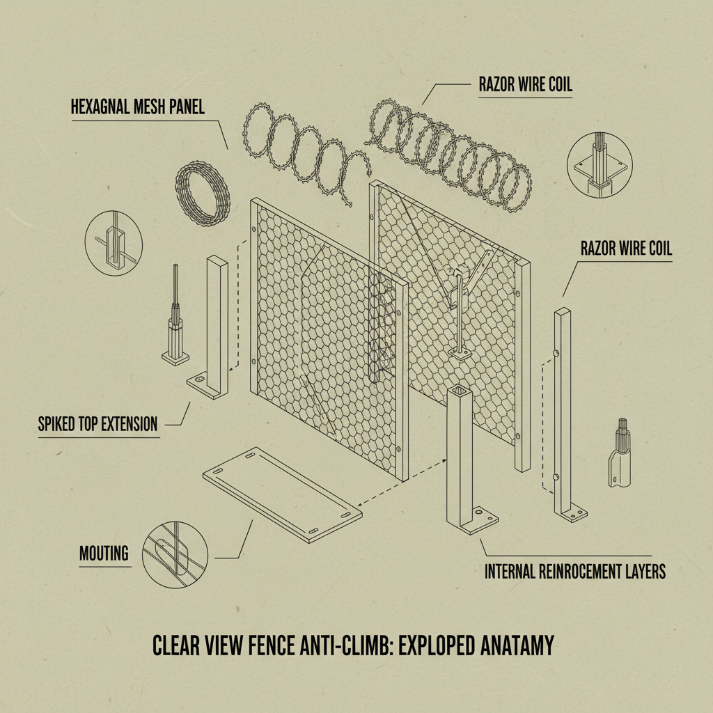 Enhancing Perimeter Security with a Robust Clear View Fence Anti Climb System