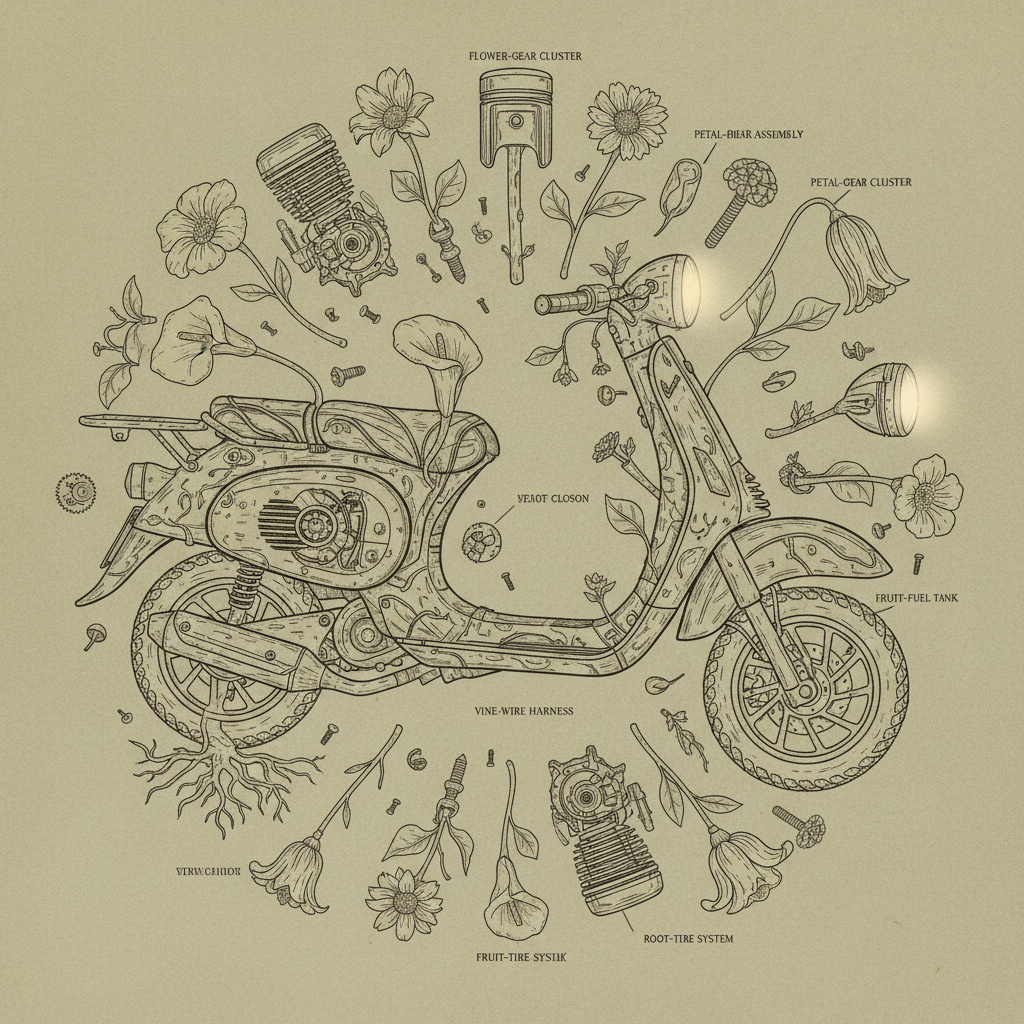 Innovative Modular Design with Motorcycles Scooter for Efficient Construction