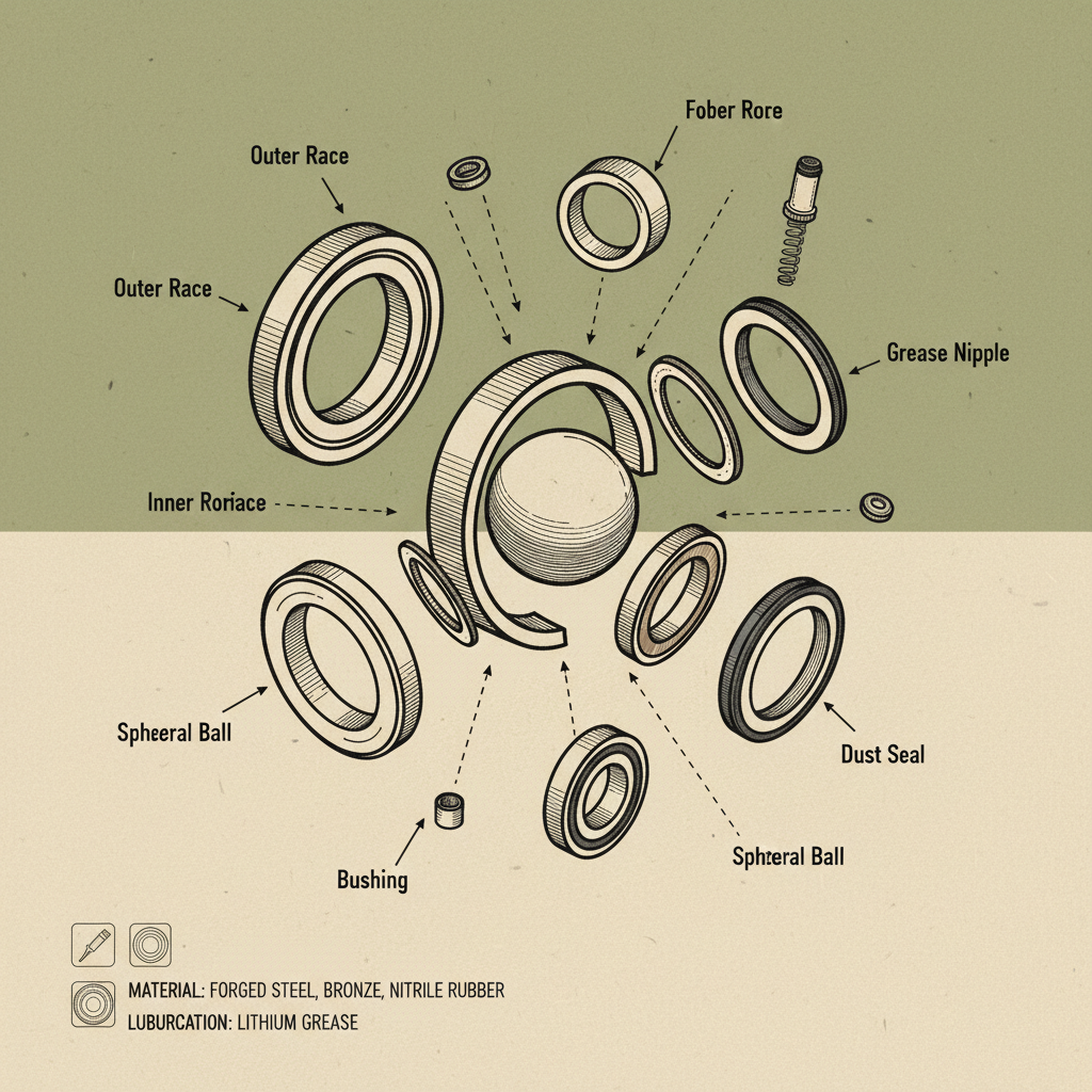 custom heavy duty spherical bearing