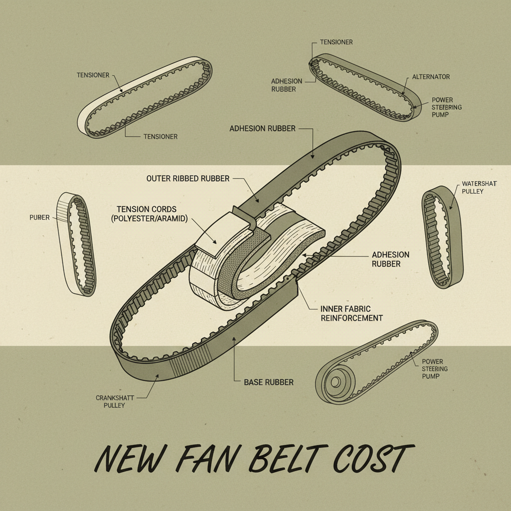 wholesale new fan belt cost