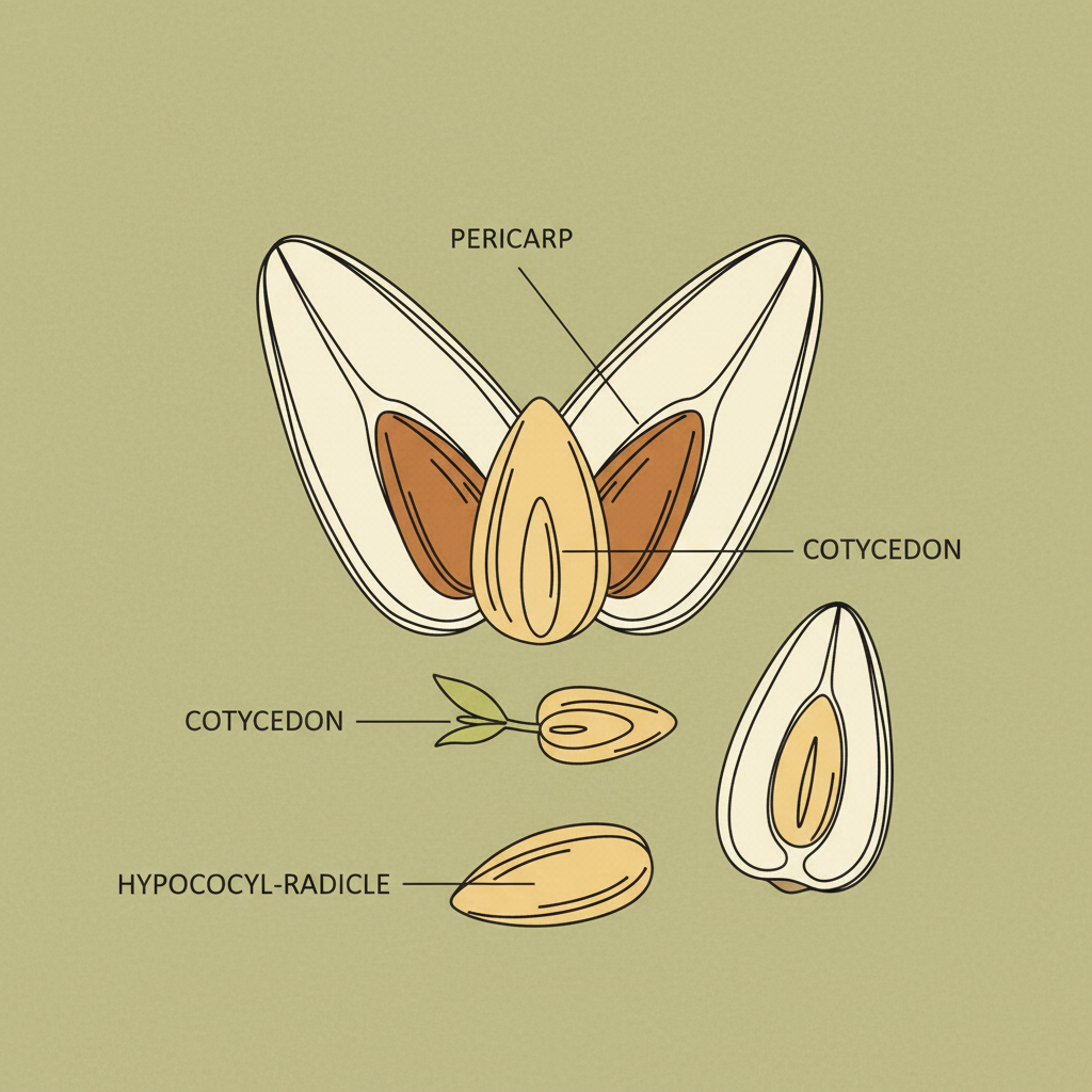 selected sunflower seeds