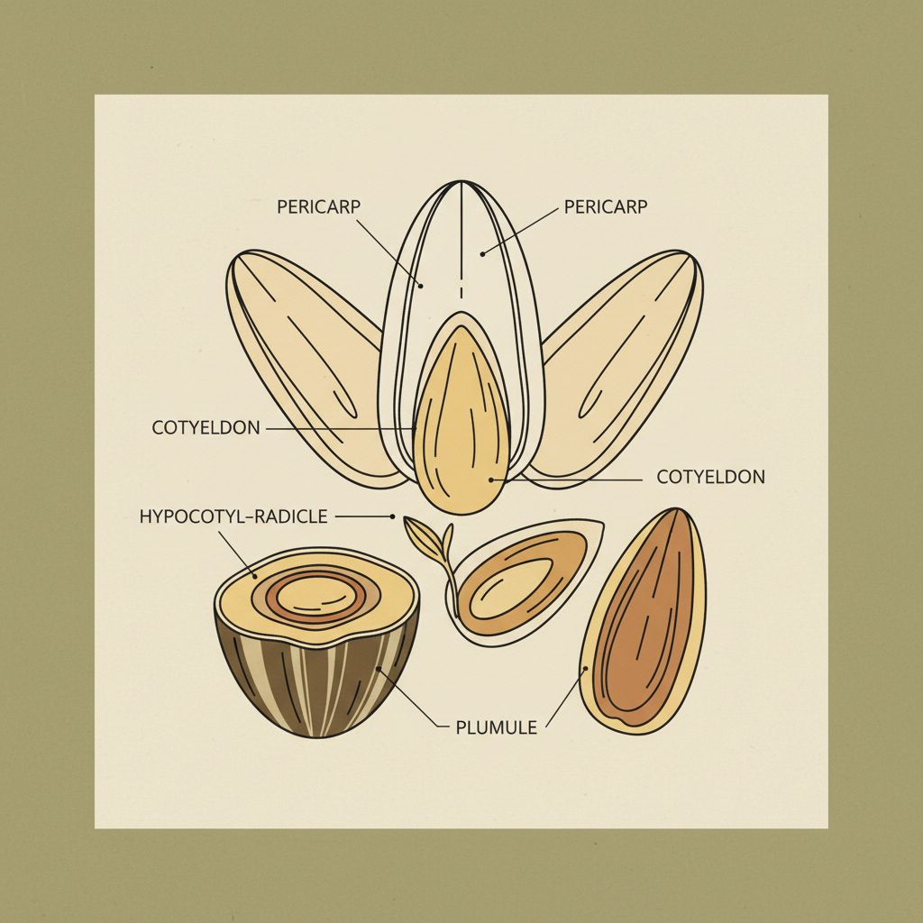 selected sunflower seeds