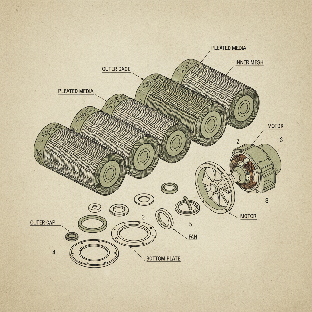 Optimizing Industrial Air Quality with Durable Dust Extractor Pleated Filter Cartridges