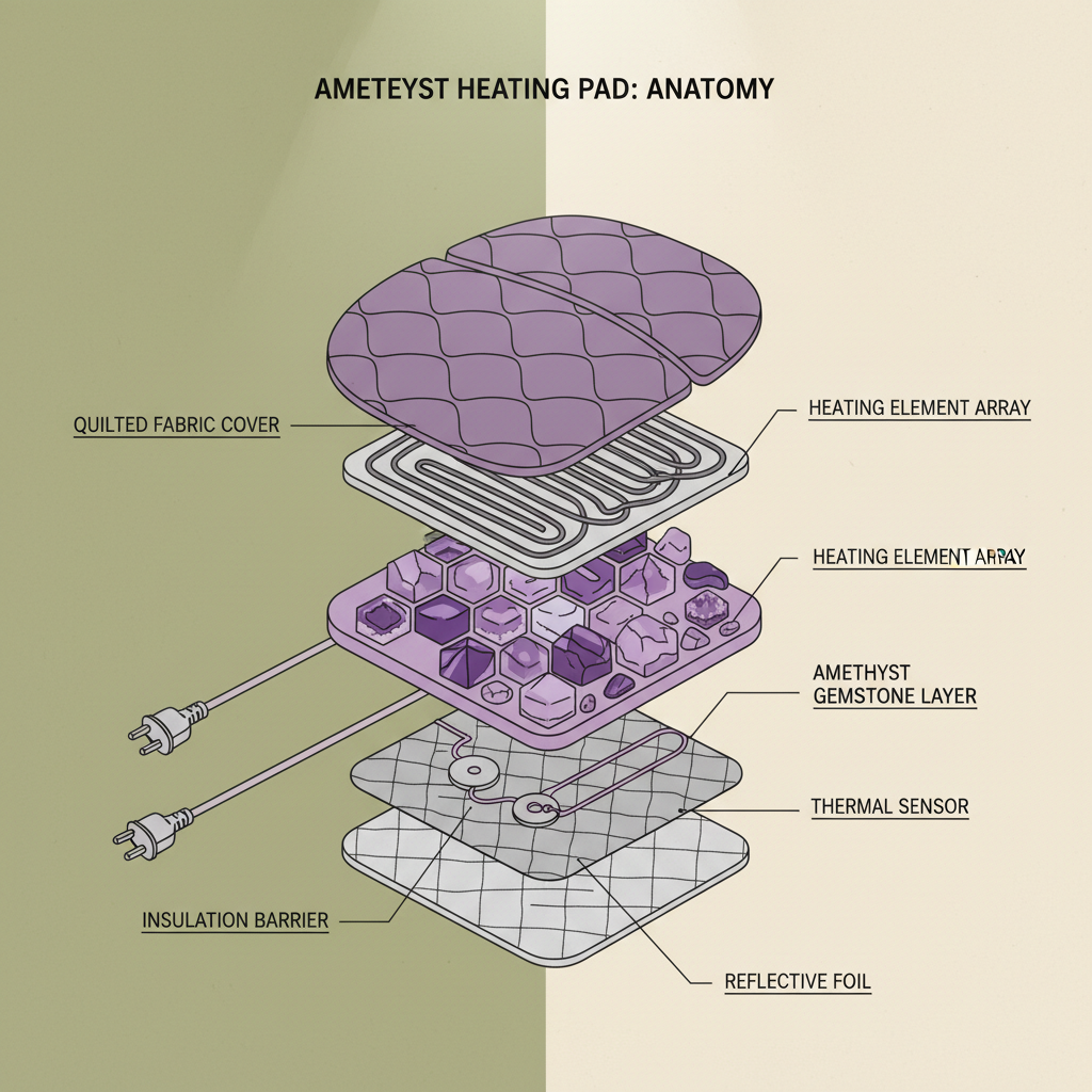 Innovative Amethyst Heating Pad for Durable Workwear Thermal Comfort