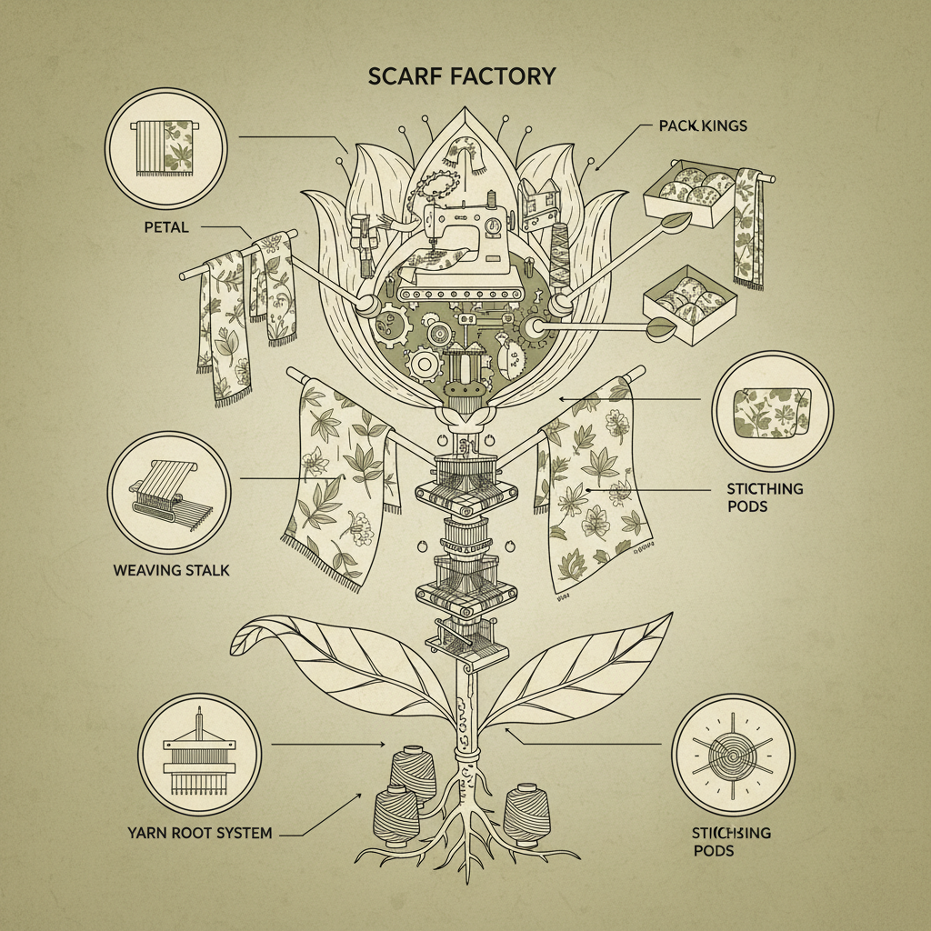 Exploring the Dynamics of Modern Scarf Factory Production and Innovation