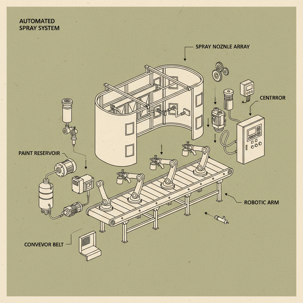 Optimizing Production with an Automatic Spray Painting System with Conveyor