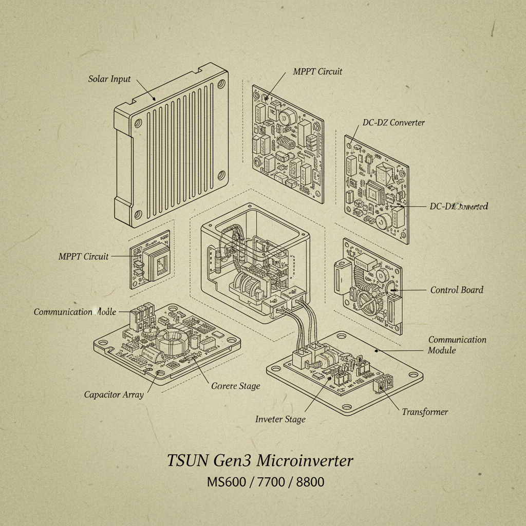 Detailed Analysis of Wholesale Tsun Gen3 Microinverter MS600MS700MS800 Performance and Design