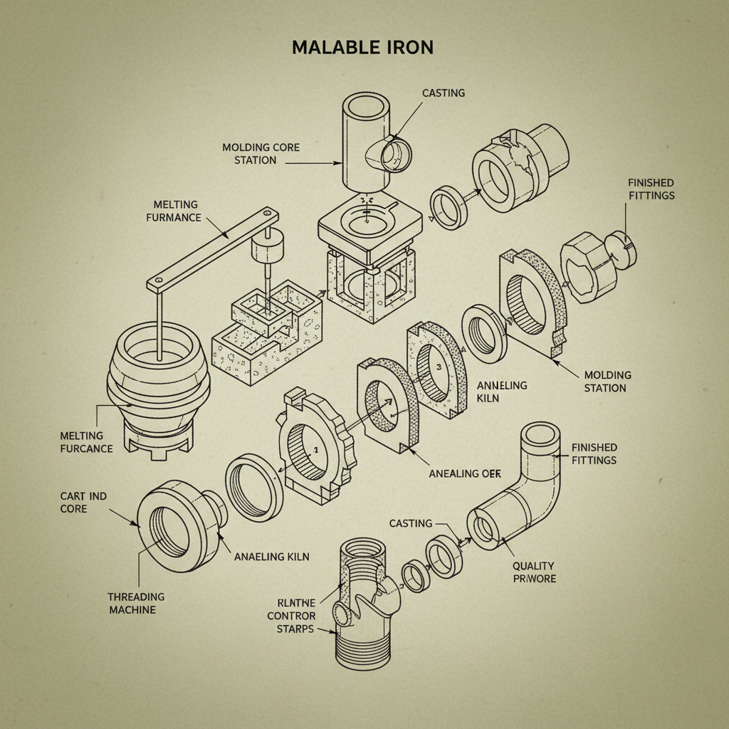malleable iron pipe fittings factory
