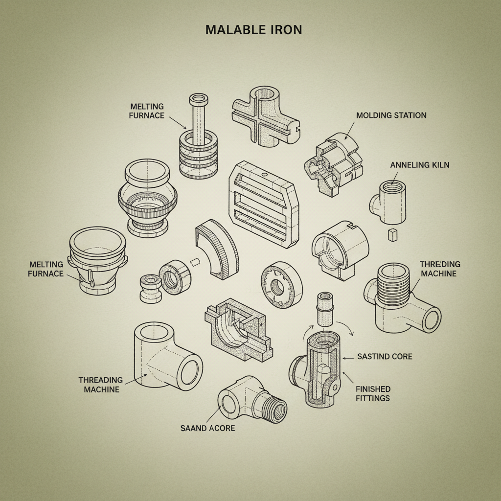 malleable iron pipe fittings factory