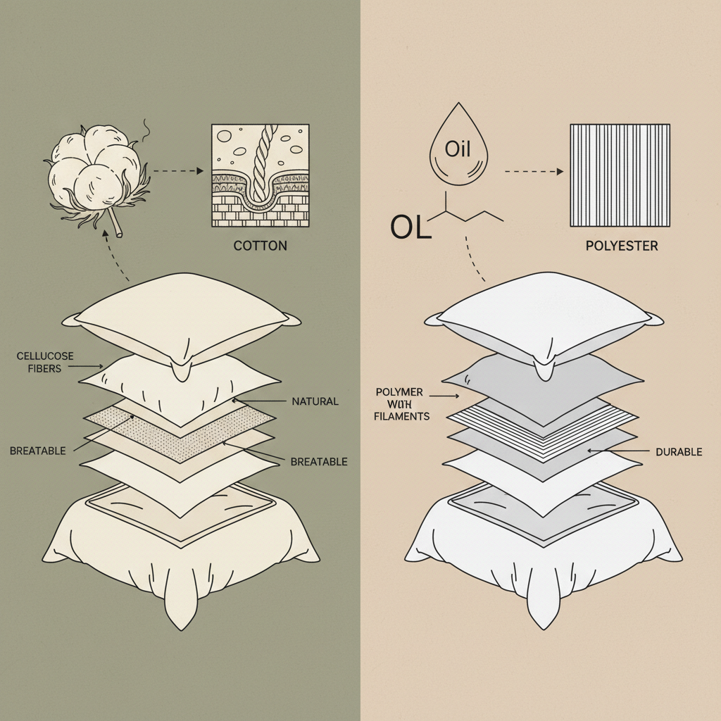 Navigating the World of Cotton and Polyester Bedding Materials and Design