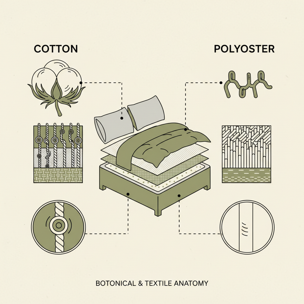 Navigating the World of Cotton and Polyester Bedding Materials and Design