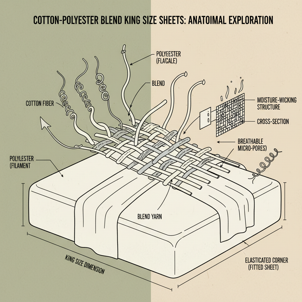 Durable and Practical Cotton Polyester Blend King Size Sheets