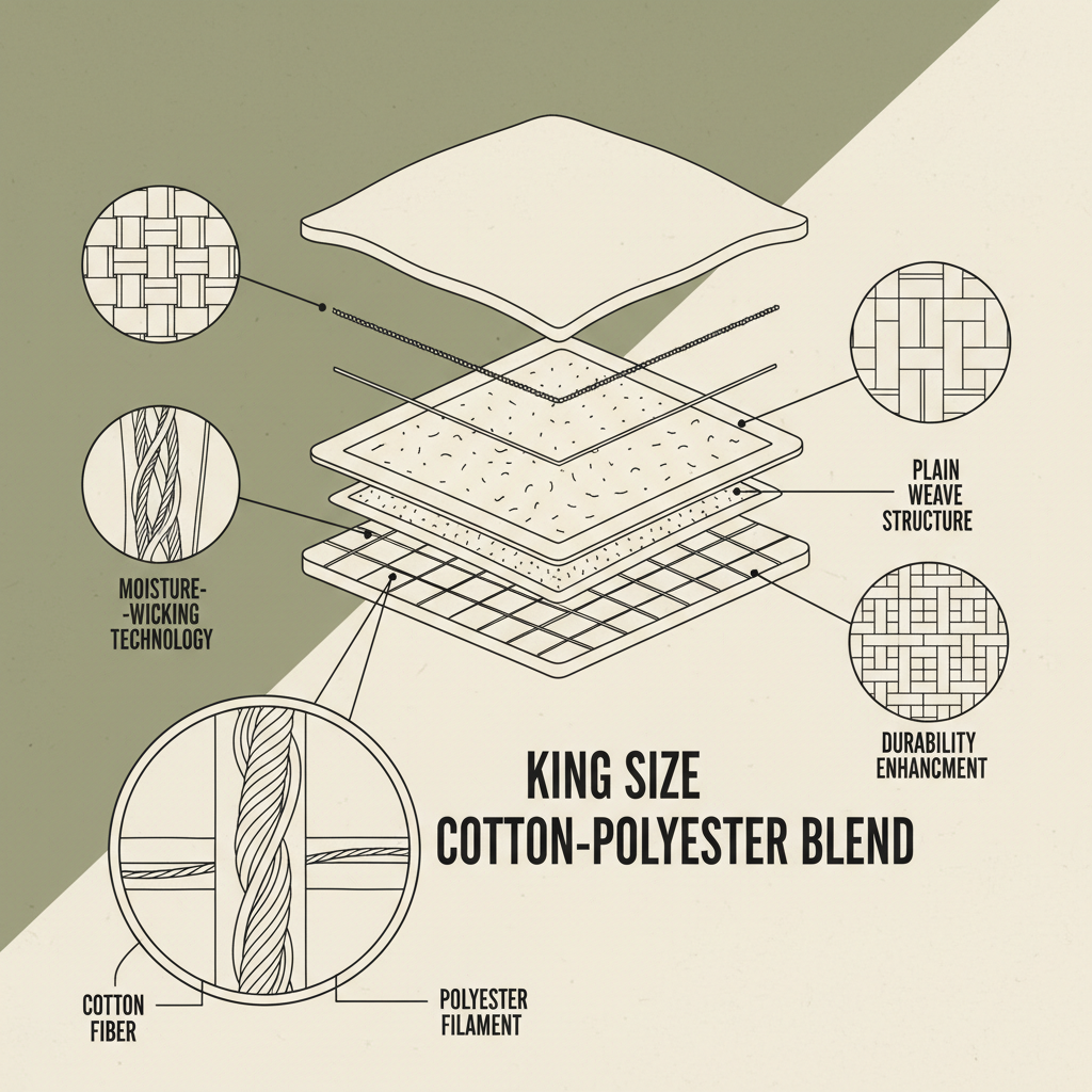 Durable and Practical Cotton Polyester Blend King Size Sheets