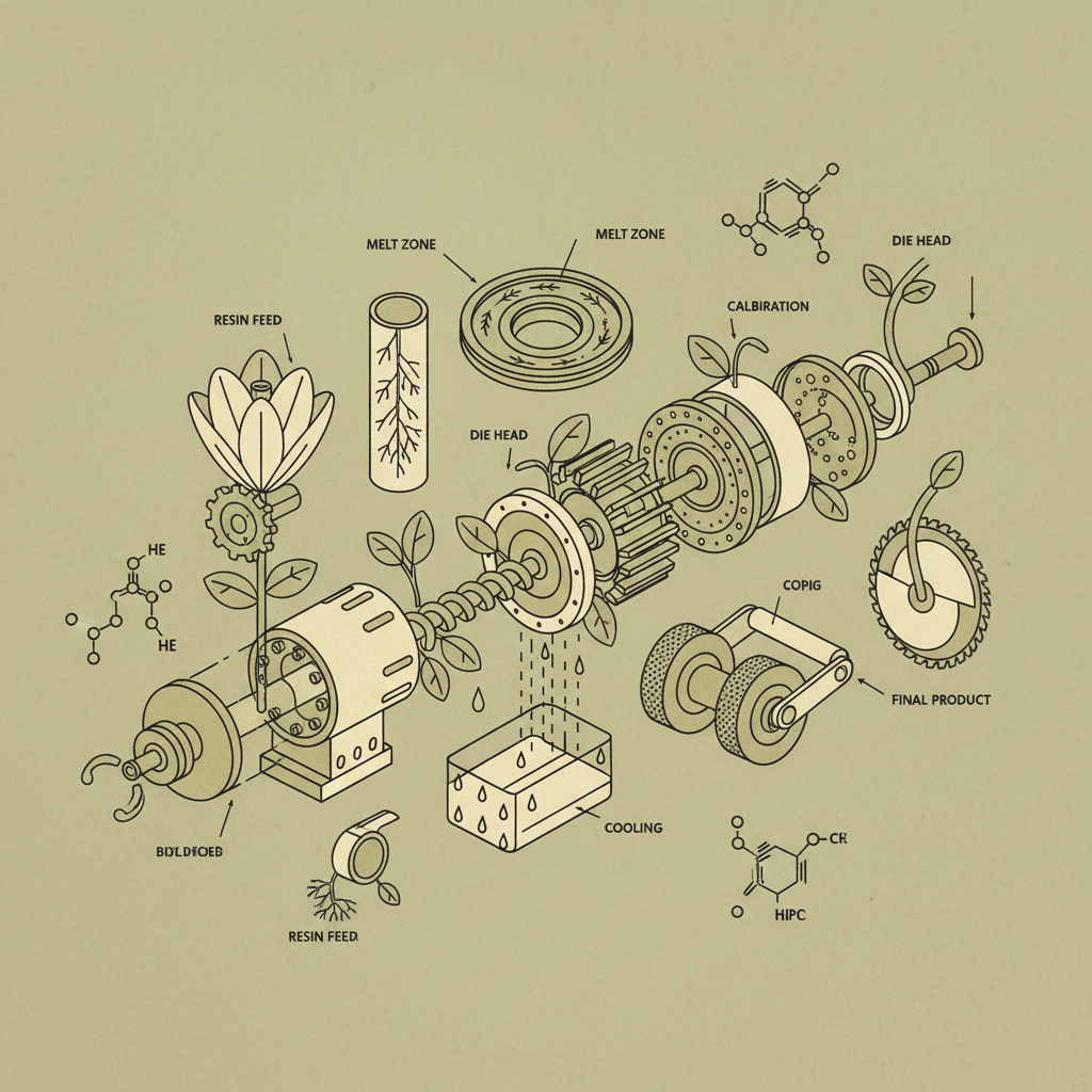 hdpe pipe manufacturing machine
