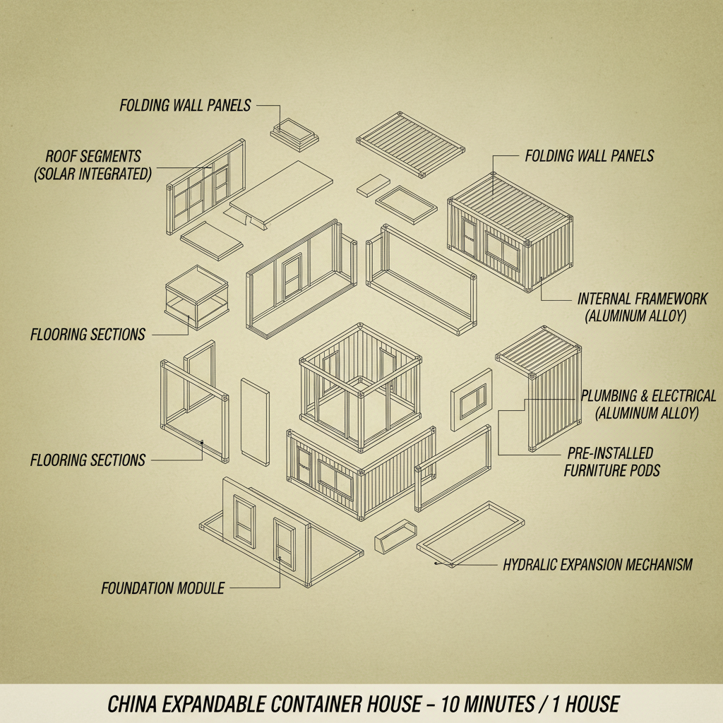 China Expandable Container House 10 Minutes One House Revolutionizing Rapid Deployment