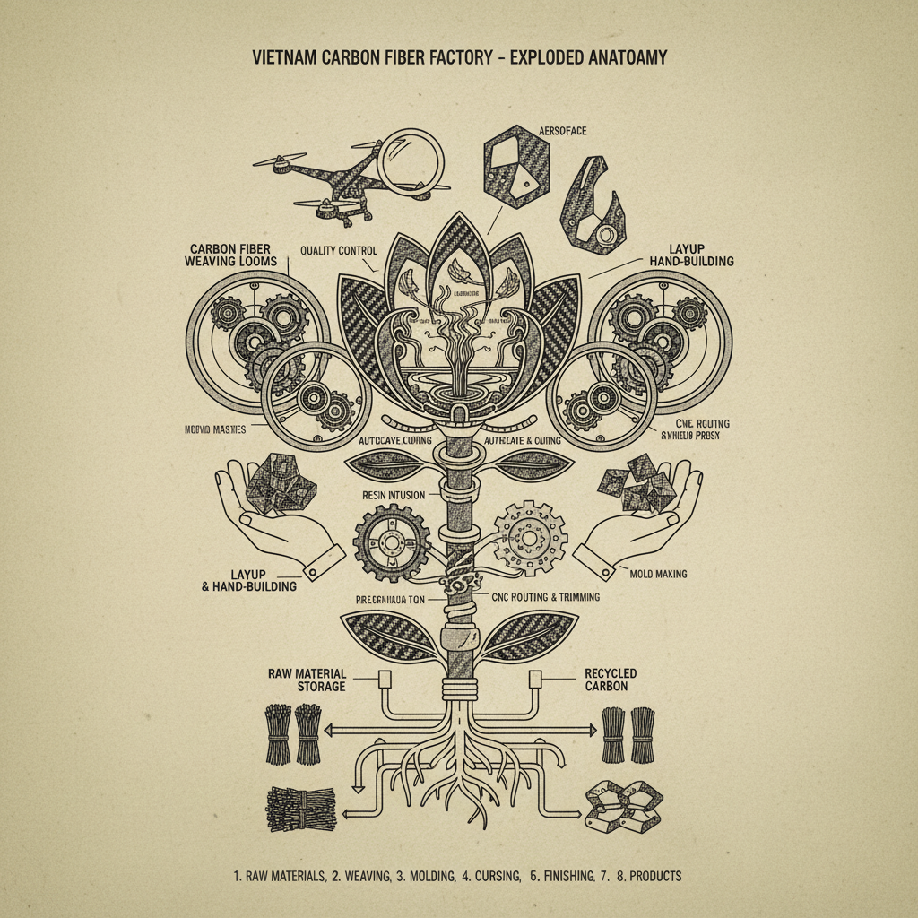 Vietnam Carbon fiber parts factory
