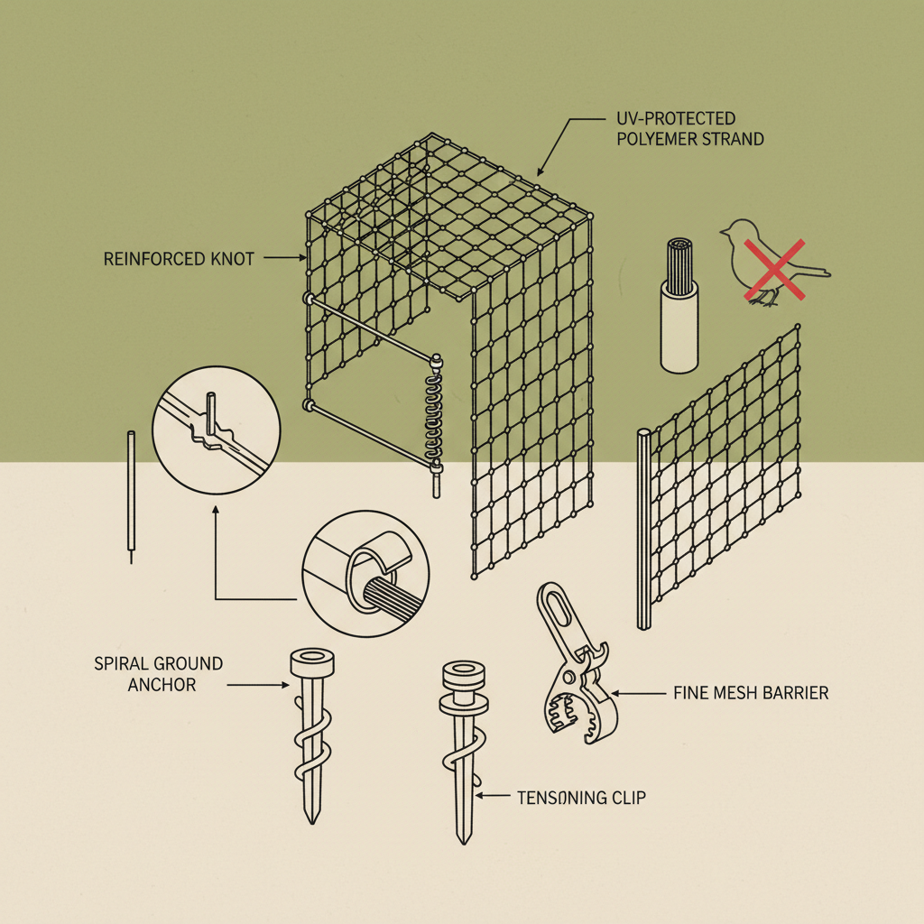 anti bird netting for fruit & vegetable protection