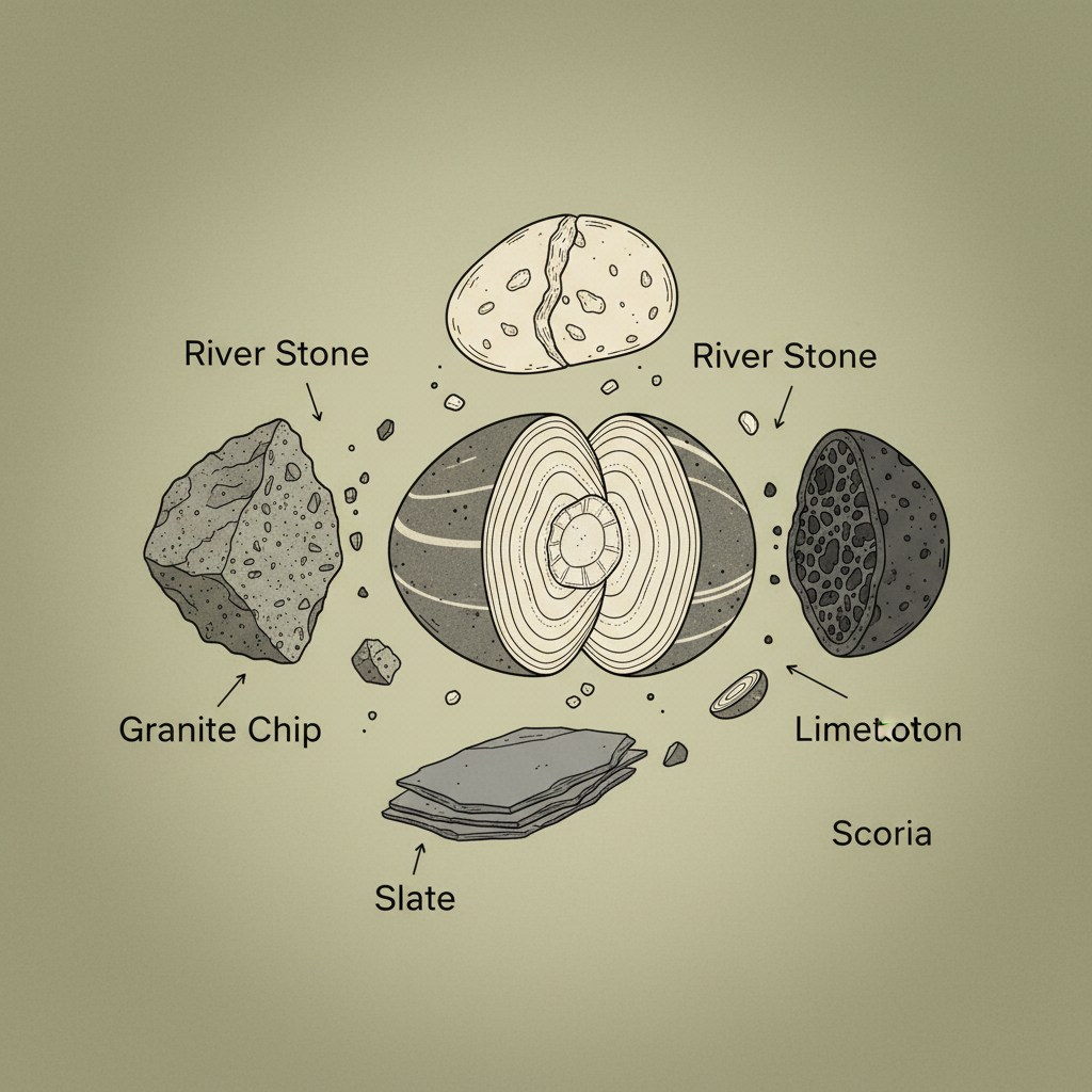 types of garden pebbles