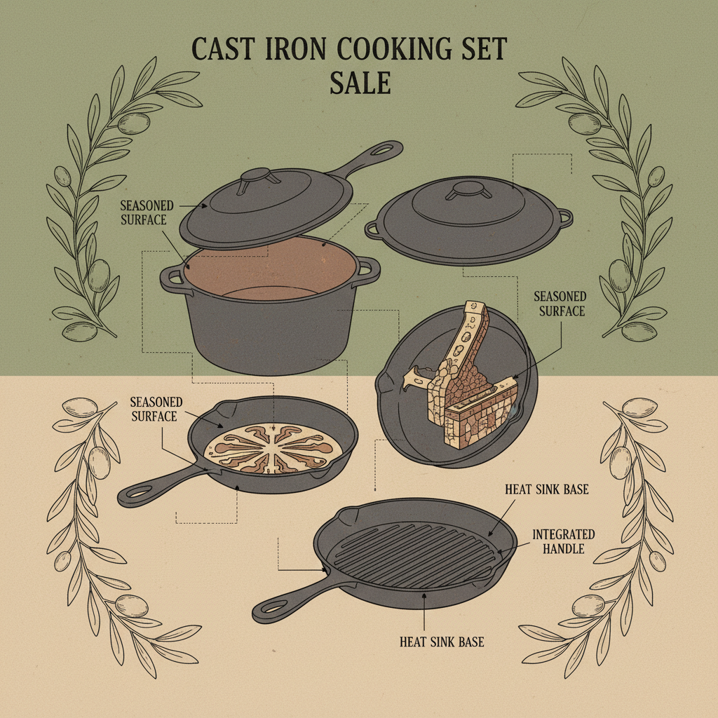 cast iron cooking set sale