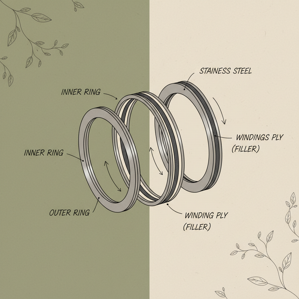ASME B16.20 spiral wound gasket