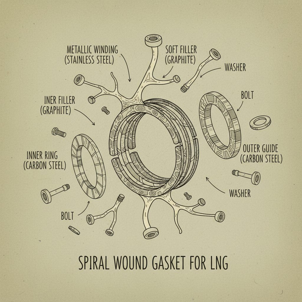 spiral wound gasket for LNG