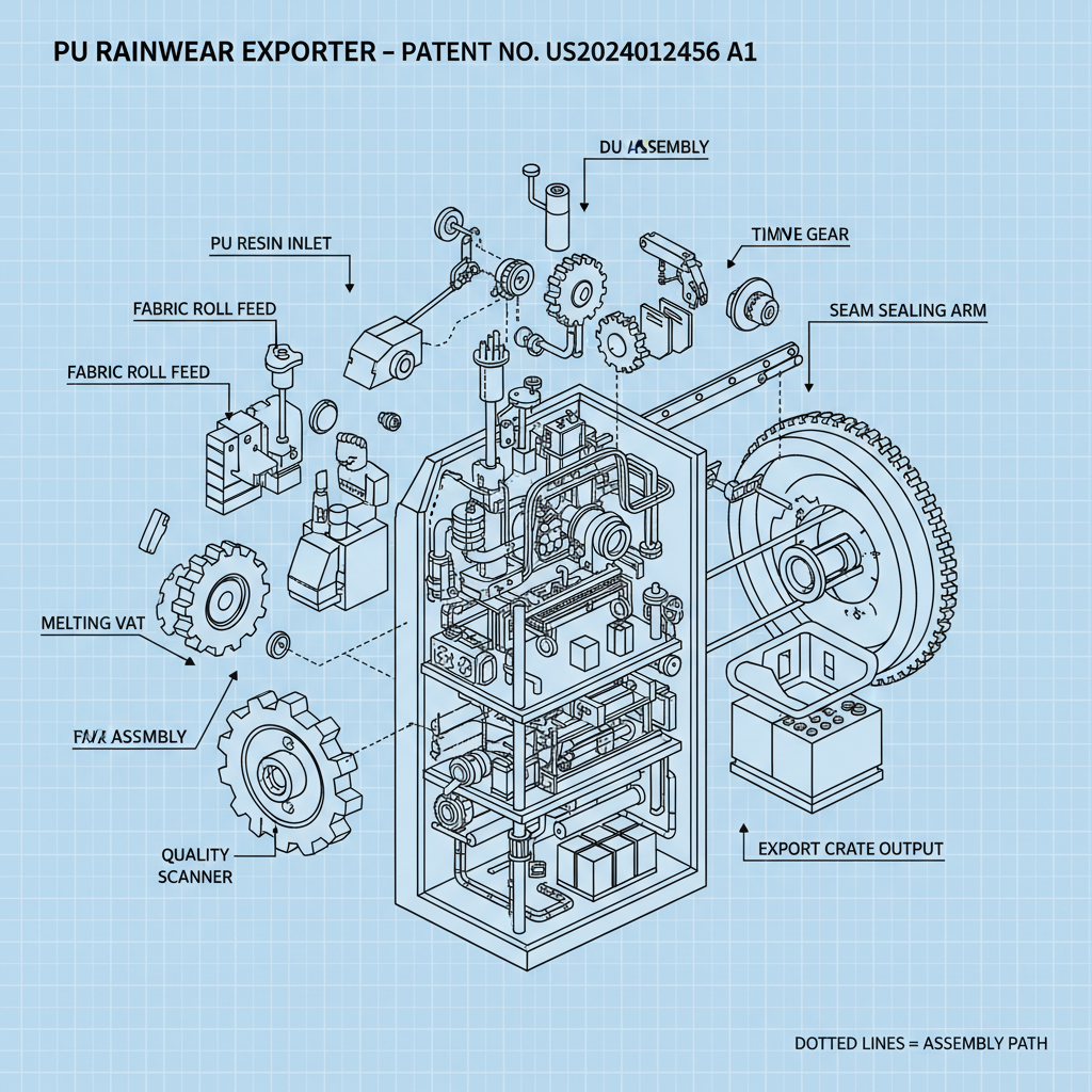 onnmhaireoir éadaí báistí pu