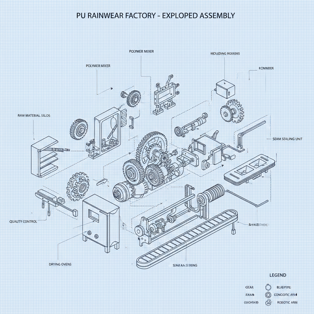 PU-Regenbekleidungsfabrik