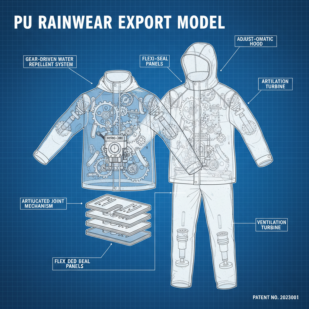 onnmhaireoirí éadaí báistí pu