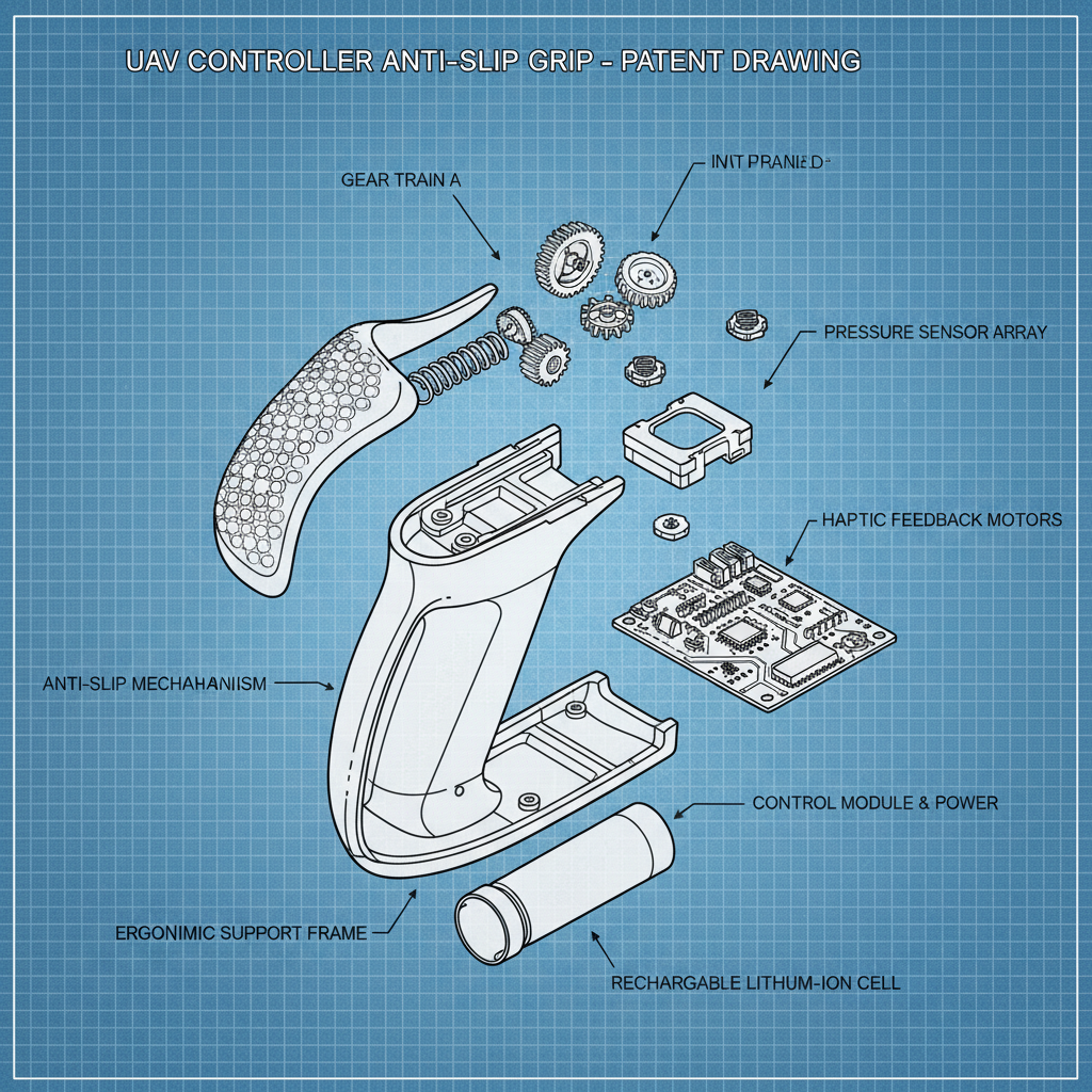 anti-slip controller grip for UAV / ergonomic UAV controller grip