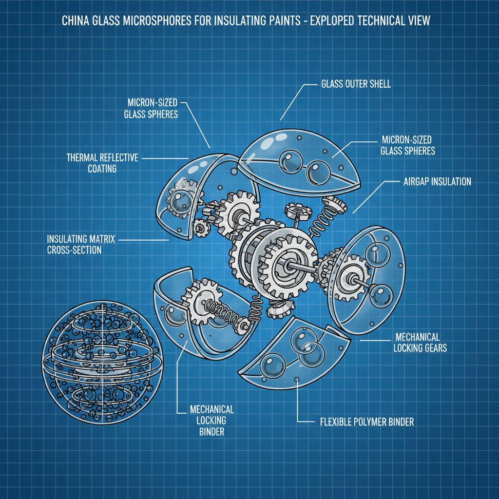 China glass Microspheres For Insulating Paints