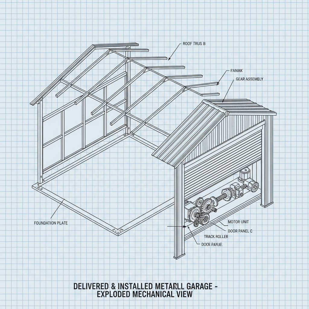 Durable Metal Garage Delivered and Installed Solutions for Your Property