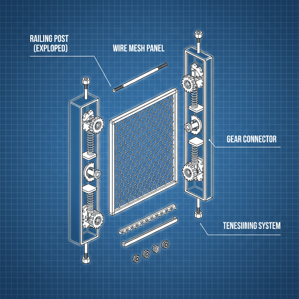 Enhance Safety and Style with Durable Wire Mesh Infill Panels for Railings