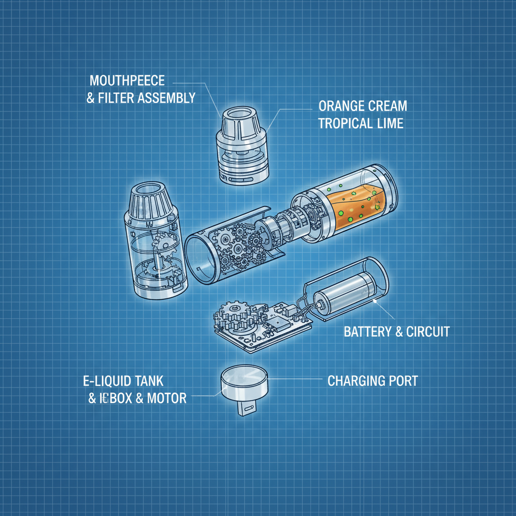 Experience the Delightful Orange Cream Tropical Lime Vape Pen by SXZ Pods