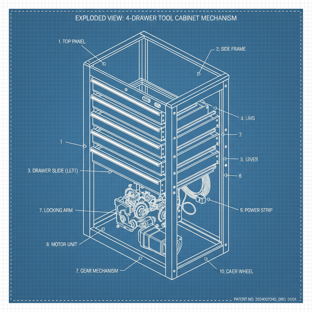 Maximize Workshop Efficiency with a Durable 4 Drawer Tool Cabinet