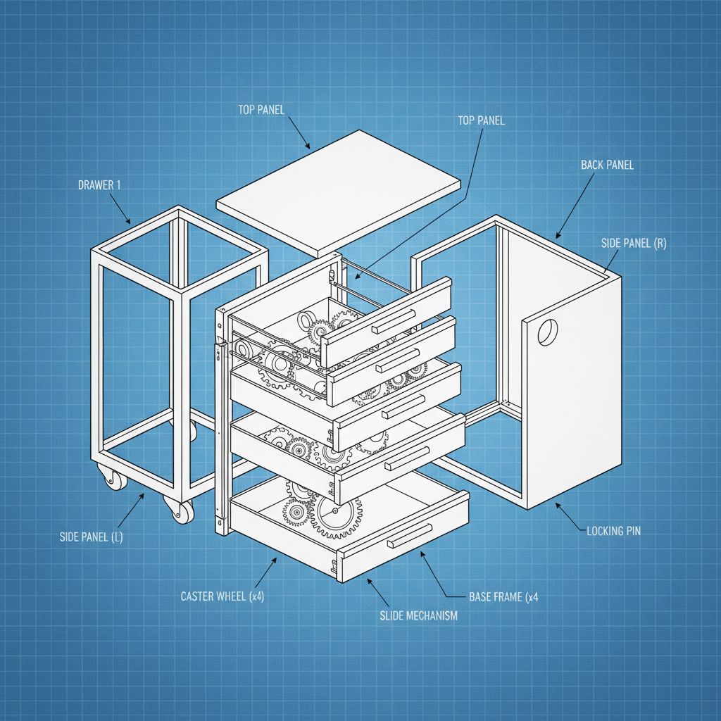 Maximize Workshop Efficiency with a Durable 4 Drawer Tool Cabinet