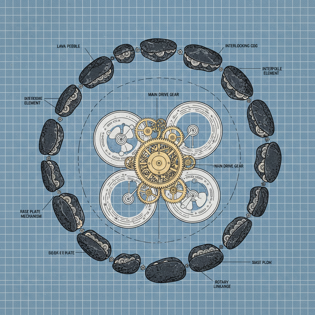 Nature Antique Pebble Lava Black Mosaic Design for Elegant Interior and Exterior Spaces