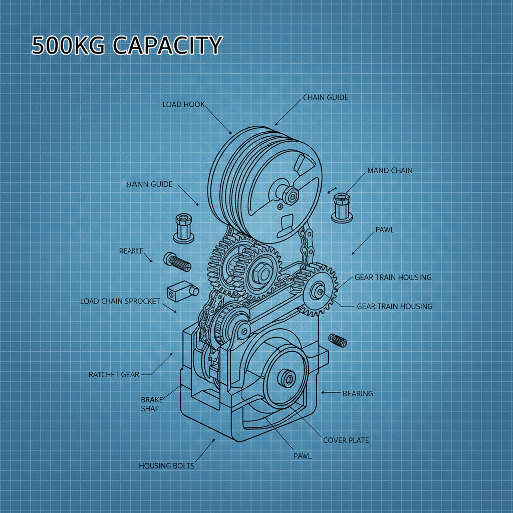 Maximize Lifting Efficiency with a Robust 500kg Chain Pulley System