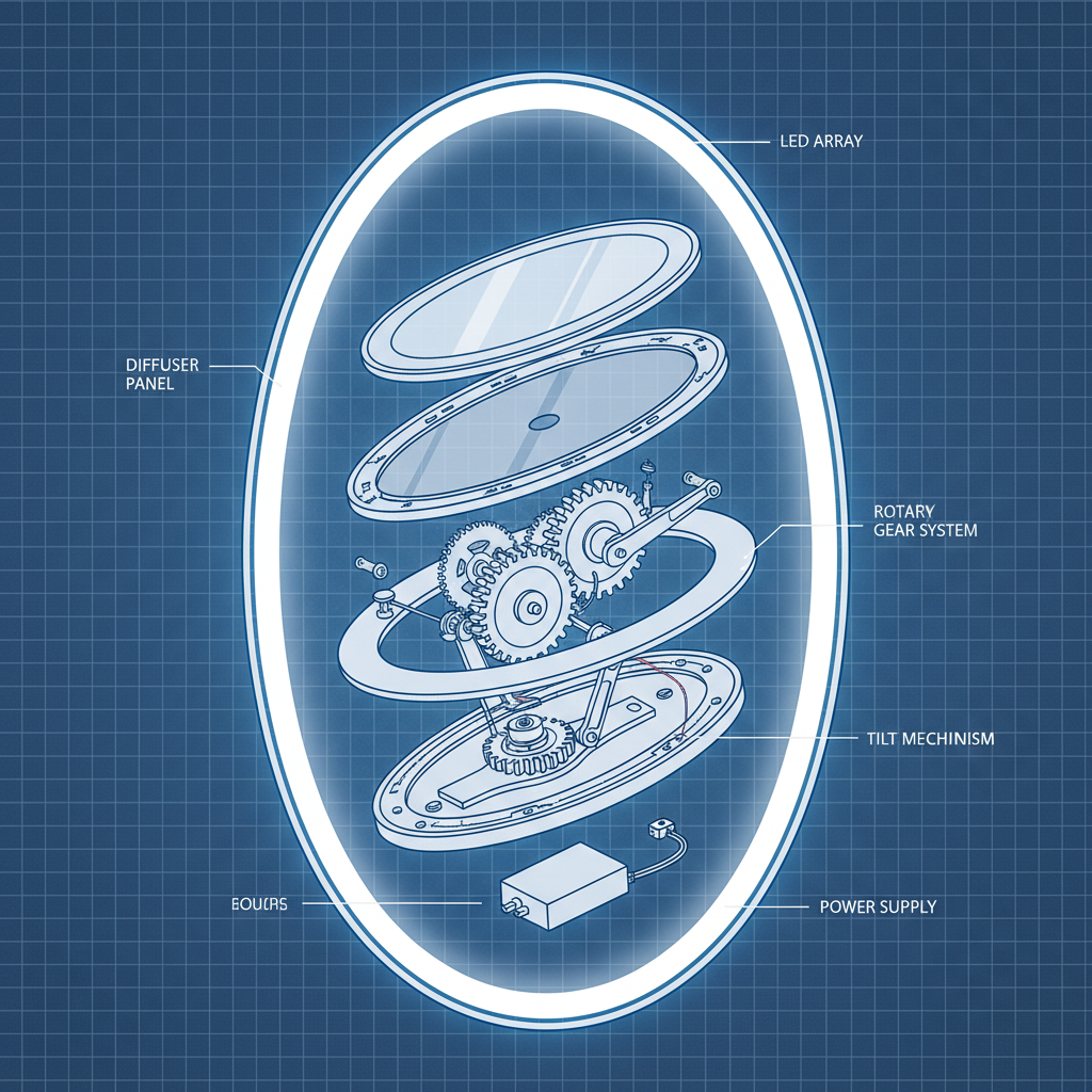 Enhance Your Space with the Elegance of an Oval Backlit Mirror