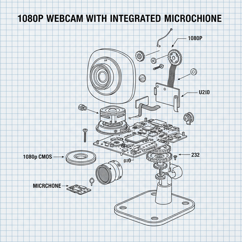 Enhance Your Communication with a HighQuality 1080p Webcam Built in Microphone Web Camera