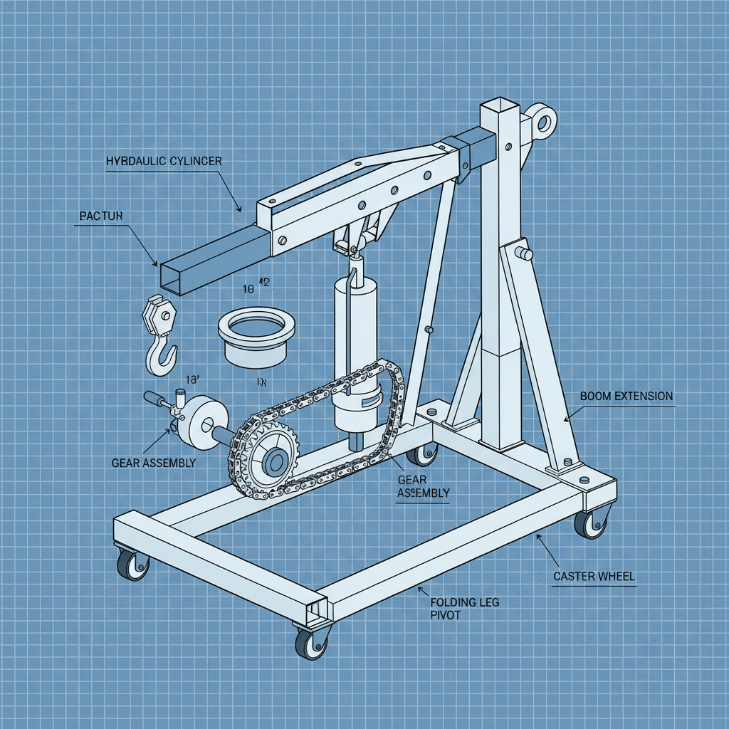 Comprehensive Guide to the 3 Ton Folding Engine Hoist for Automotive Lifting